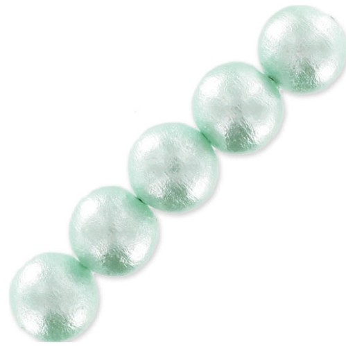 Cotton Pearls Miyuki 8 mm green aqua x15