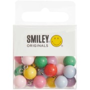 9.5mm Assortment of 21 Smiley® charms - Multicoloured - Black x1|raw }}