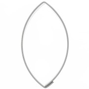 46x25mm Stainless steel cookie cutter for modelling - Navette x1|raw }}