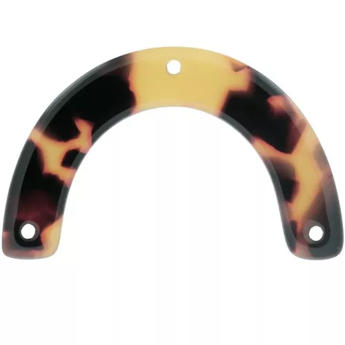 25x40mm Acetate Bridge-shaped spacer - Tortoiseshell - Brown - Black x1
