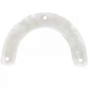 25x40mm Acetate Bridge-shaped spacer - Tortoiseshell - White Pearl x1
