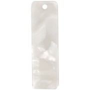 27x8 mm rectangular acetate pendant - Tortoiseshell - Pearly white x1