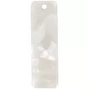 27x8 mm rectangular acetate pendant - Tortoiseshell - Pearly white x1