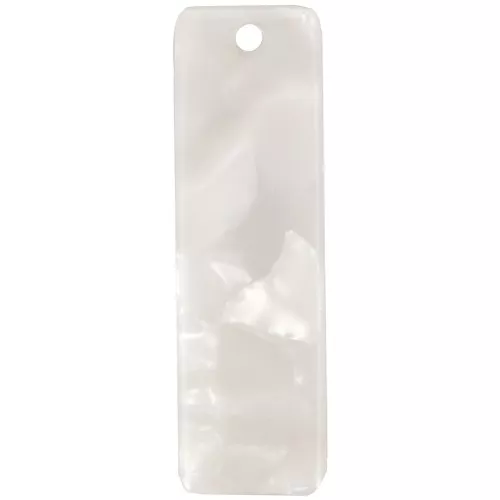 27x8 mm rectangular acetate pendant - Tortoiseshell - Pearly white x1