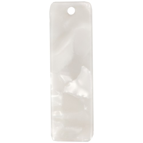 27x8mm Acetate Rectangle Pendant - Tortoiseshell - Pearly White x1