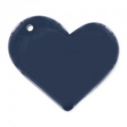 Polaris Heart opaque 30mm Navy Blue x1|raw }}