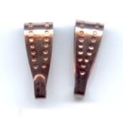 pendant holder 11mm Old copper tone x5