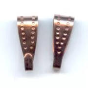 pendant holder 11mm Old copper tone x5