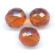 Fire Polished faceted round beads 10mm Dark Topaz x10|raw }}