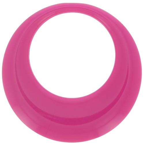 44mm Opaque resin hollow circle pendant - Fuchsia Pink x1