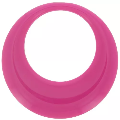 44mm Opaque resin hollow circle pendant - Fuchsia Pink x1