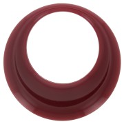 44mm Opaque resin hollow circle pendant - burgundy x1