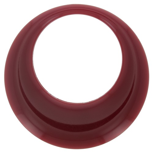 44mm Opaque resin hollow circle pendant - burgundy x1