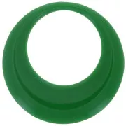 44mm Opaque resin hollow circle pendant - Fir Green x1