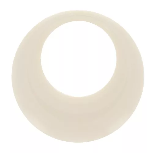 34.5mm Opaque resin hollow circle pendant - unbleached x1