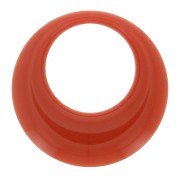 34.5mm Opaque resin hollow circle pendant - Terracotta x1