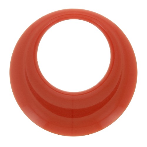 34.5mm Opaque resin hollow circle pendant - Terracotta x1
