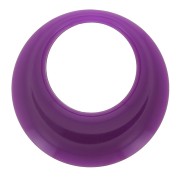 34.5mm Opaque resin hollow circle pendant - Plum x1