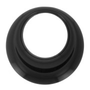 34.5mm Opaque resin hollow circle pendant - Black x1