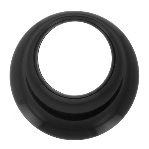 34.5mm Opaque resin hollow circle pendant - Black x1