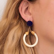 41mm Half round opaque resin spacer - unbleached x1