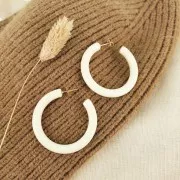 41mm Half round opaque resin spacer - Black x1