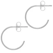 15mm 925 Sterling Silver Hoop earrings to decorate x2