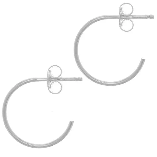 15mm 925 Sterling Silver Hoop earrings to decorate x2