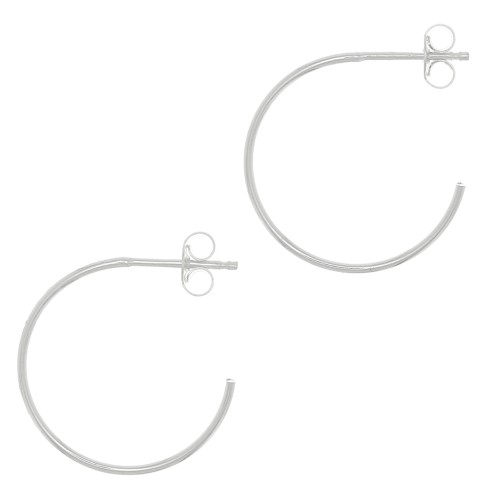 21mm 925 Sterling Silver Hoop earrings to decorate x2