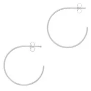 25mm 925 Sterling Silver Hoop earrings to decorate x2