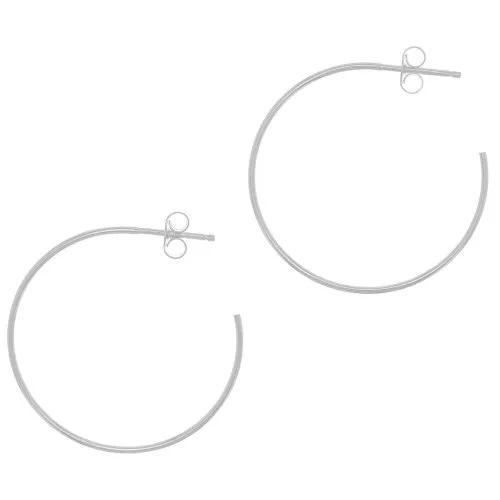 30mm 925 Sterling Silver Hoop earrings to decorate x2