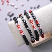 6x1mm Heishi polymer clay round beads - Burgundy x45cm