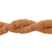 6x1mm Heishi polymer clay round beads - Caramel x45cm|raw }}