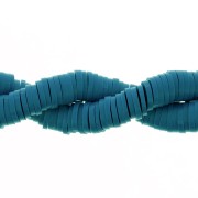 Heishi polymer clay rondelle beads 6x1 mm - Blue jean x45cm