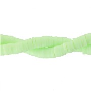5x1mm Heishi polymer clay round beads - Anise Green x40cm|raw }}