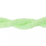 Heishi polymer clay rondelle beads 5x1 mm - Anise green x40cm