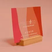 10x3cm Wooden card holder - business card holder - Natural x1