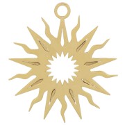16mm Hollow sun pendant - exclusive to Perles&Co - Gold filled x1