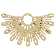 15x25mm Half-sun ethnic pendant - exclusive to Perles&Co - Gold filled x1