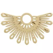 15x25mm Half-sun ethnic pendant - exclusive to Perles&Co - Gold filled x1