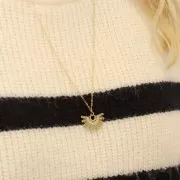 15x25mm Half-sun ethnic pendant - exclusive to Perles&Co - Gold filled x1