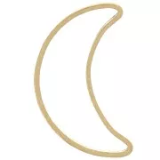 15.5x9 mm Mounting and weaving ring half-moon - Raw brass x1