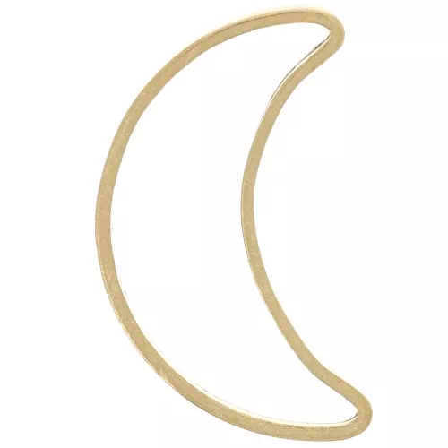 15.5x9 mm Mounting and weaving ring half-moon - Raw brass x1