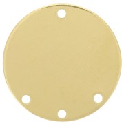 21mm Round chandelier pendant - 3 holes - Raw Brass x1|raw }}