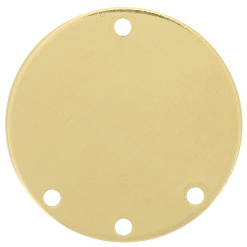 21mm Round chandelier pendant - 3 holes - Raw Brass x1