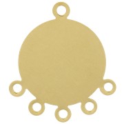 17mm 5 rings Round pendant - Raw brass x1|raw }}