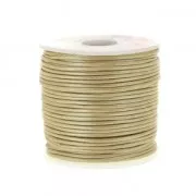 Leather cord 1mm Metal Cream x 25m