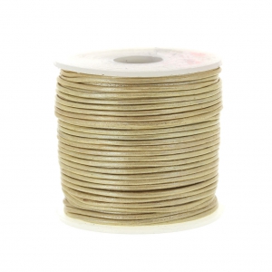 Leather cord 1mm Metal Cream x 25m