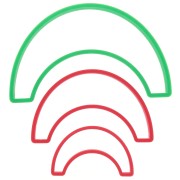 Cutter for modelling and polymer clay - Rainbow x3