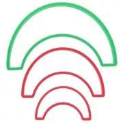 Cutter for modelling and polymer clay - Rainbow x3